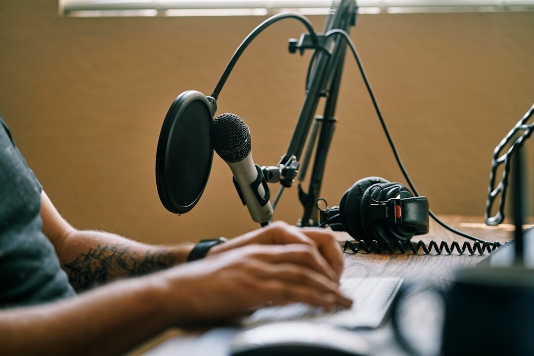 musician recording in home studio