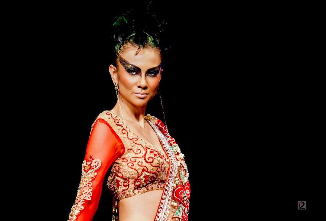 fashion model walking runway