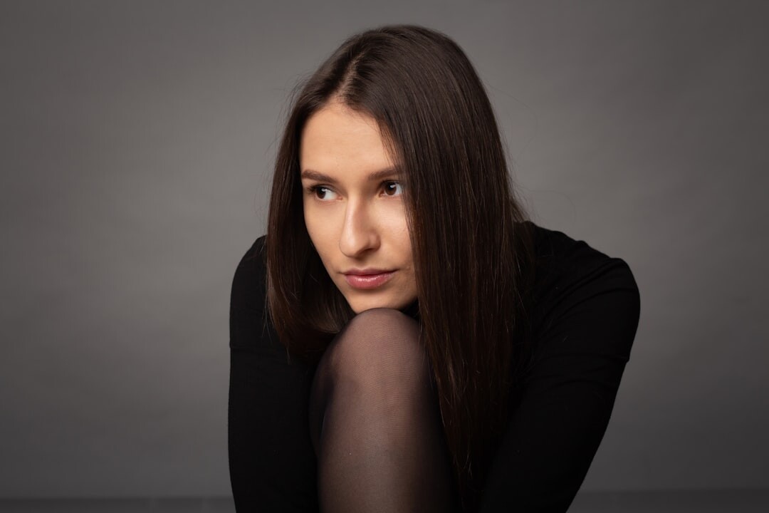 model posing in studio
